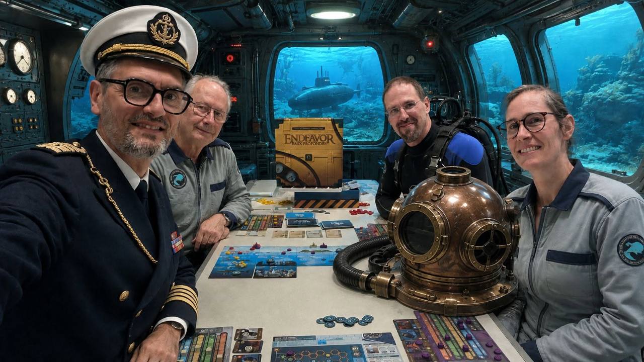 Endeavor Eaux Profondes dans un décor de sous-marin
