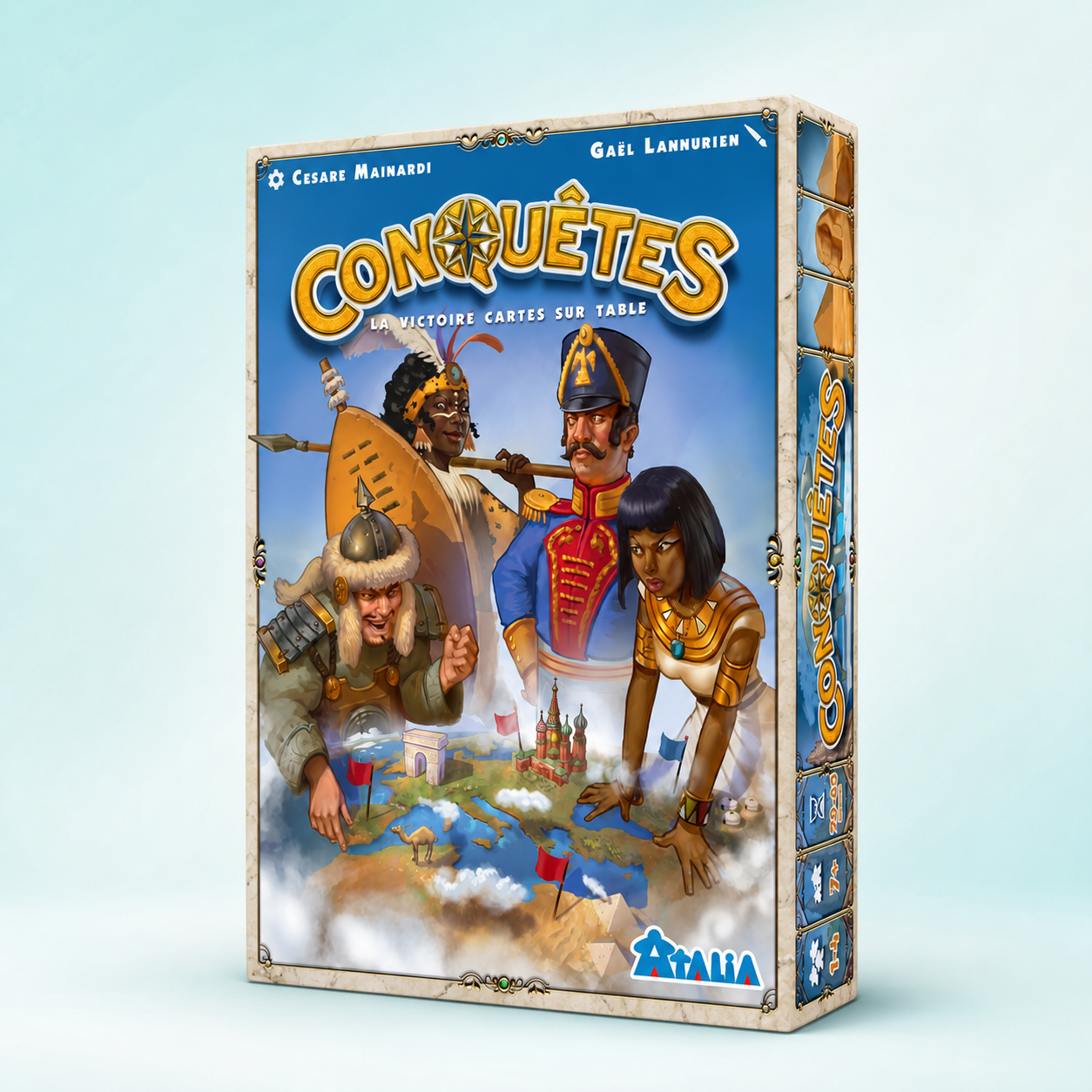 Boîte du jeu Conquêtes, de Cesare Mainardi et Gaël Lannurien